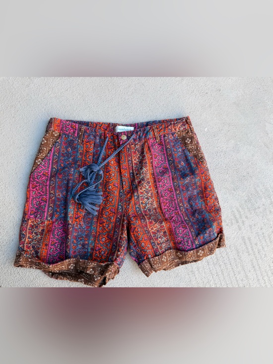 Sundance Pants - Sundance Kalini Linen Blend Mosaic Boho Shorts M